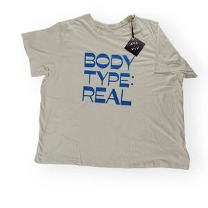 Ava & Viv Cream Graphic Tee 3X